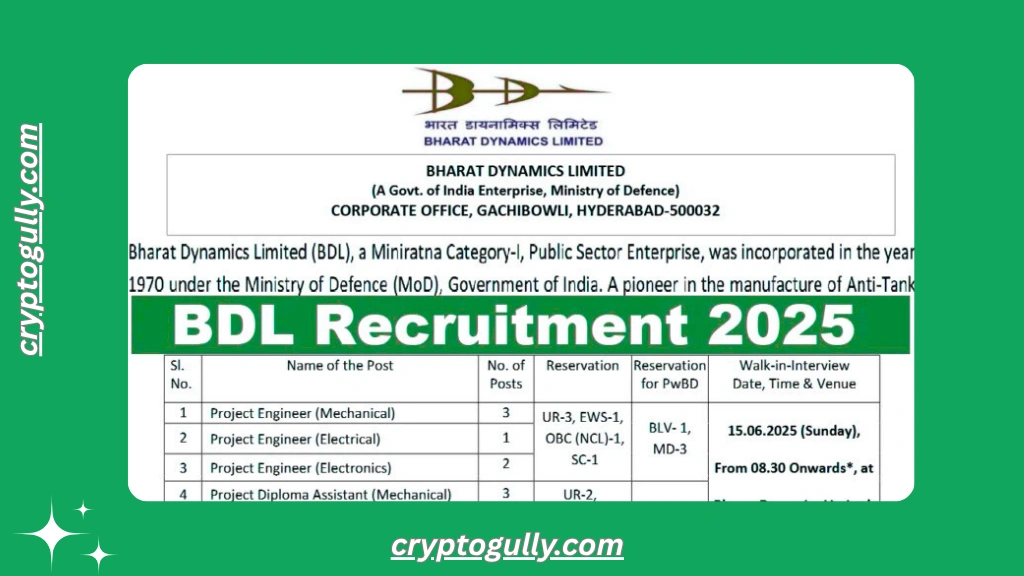 BDL Project Engineer & Assistant Campus Placement 2025