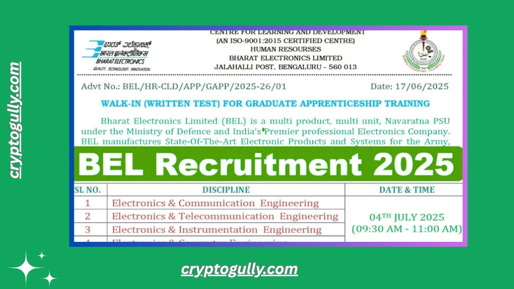 Bharat Electronics Limited Graduate Apprentice Walk‑In Interview 2025