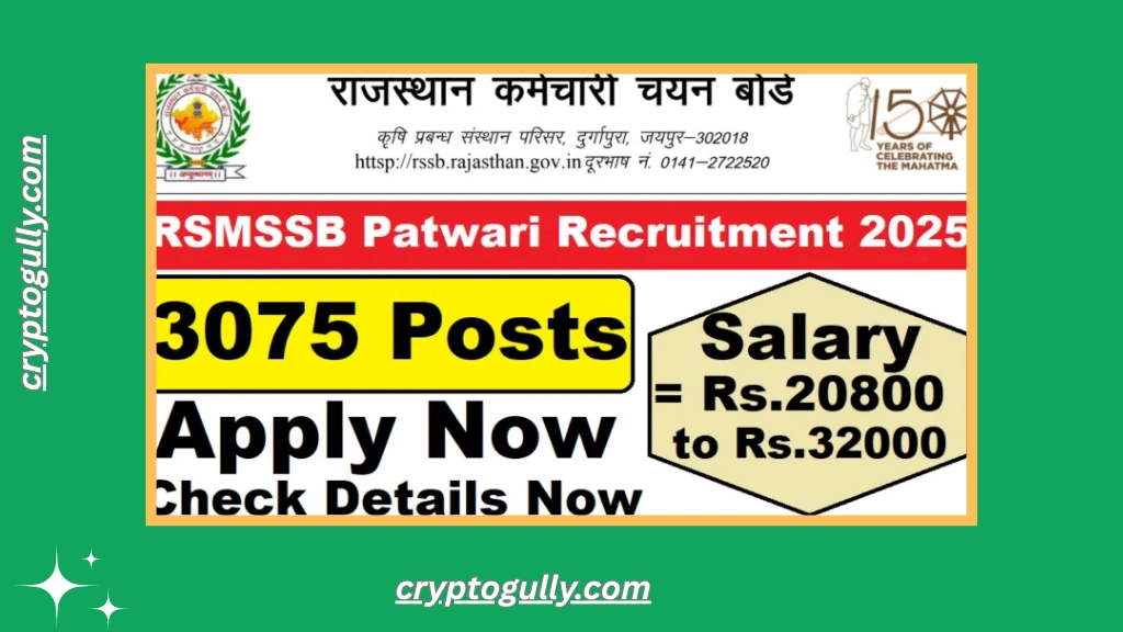 RSMSSB Patwari Recruitment 2025