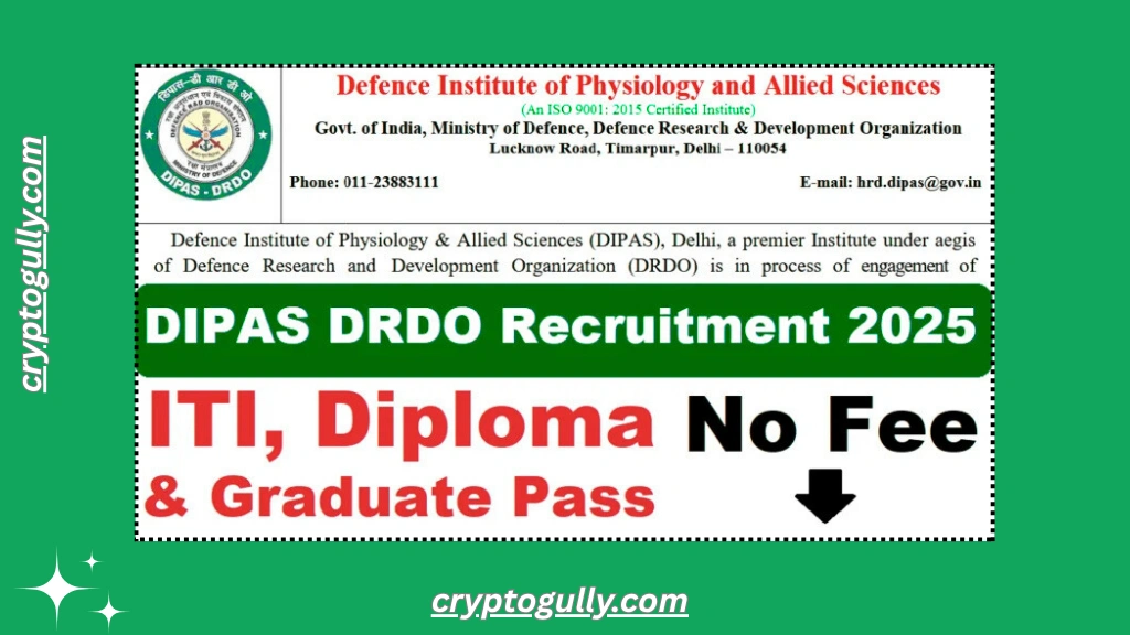 DIPAS DRDO Apprentice Recruitment 2025