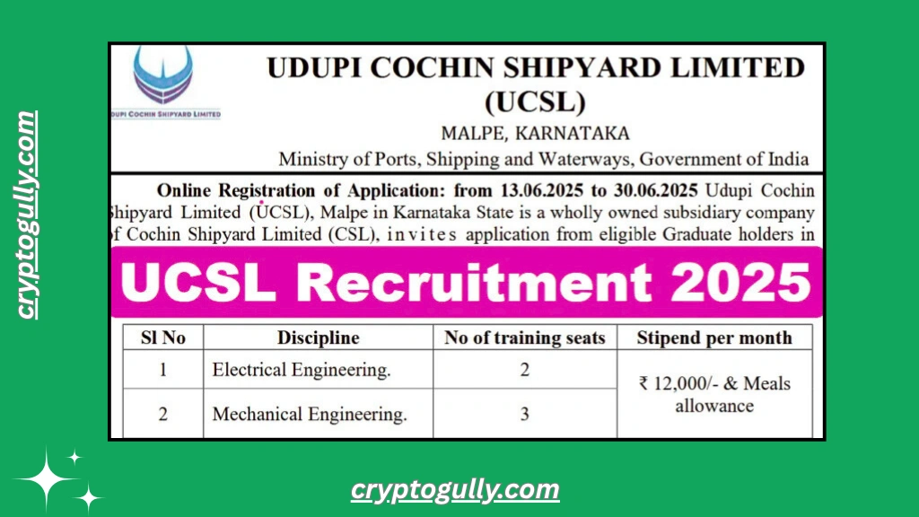 UCSL Recruitment 2025